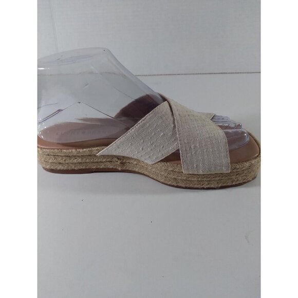 Lucky Brand Espadrille Sandals Tan Fabric Sz 7 M - Picture 5 of 12